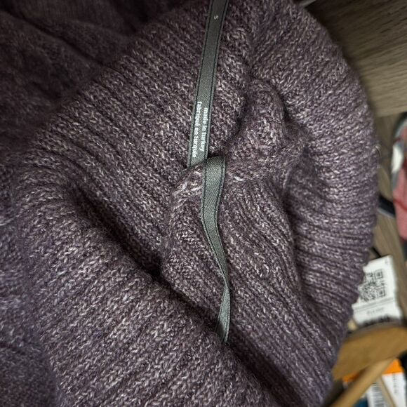 By Anthropologie Mixed Media Turtleneck Cable Sweater Size Medium Ret $118 - Picture 11 of 14